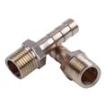 thumbnail image 4 of 4x Gold 1/8BSP Male Thread Brass Hose Barb Coupler Fitting Connector,4 x Hose Barb Coupler,Gold, 4 of 8