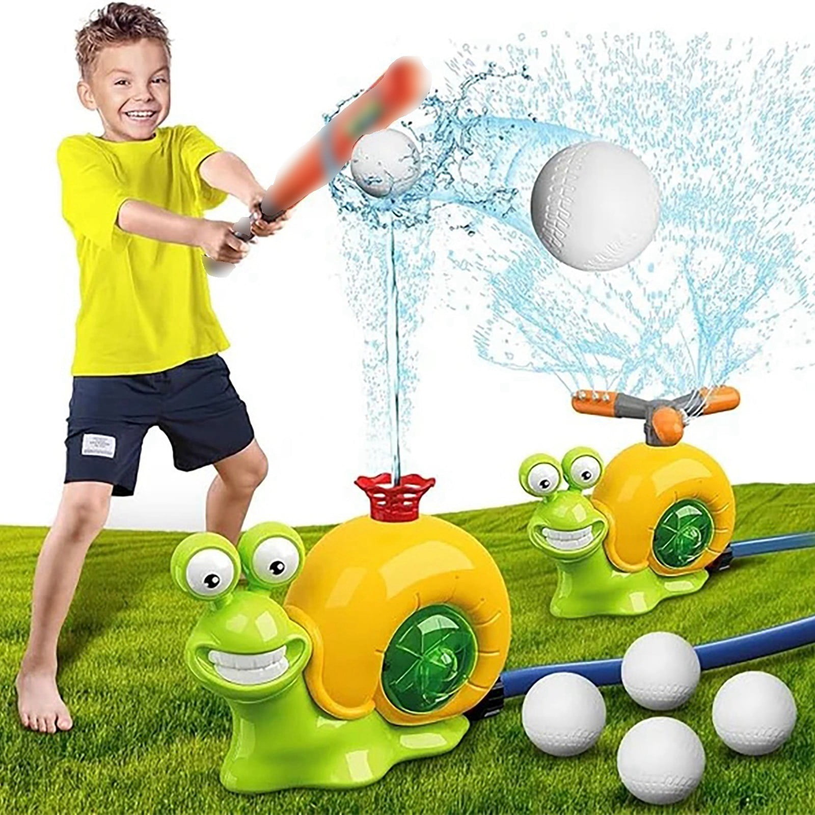 Summer Water Play Toys Baseball Rotating Sprinkler for Kids Outdoor Garden Children's Sports Toy Activity Game