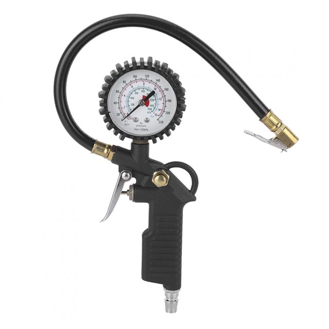 Medidor de inflado de pistola de presión de neumáticos de automóvil, 220PSI, apto para camiones, motocicletas