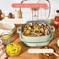 thumbnail image 6 of Beautiful 5-in-1, 12" x 12" Detachable Electric Skillet with EverGood™ Ceramic Nonstick Coating, Sage Green by Drew Barrymore, 6 of 14