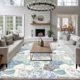 thumbnail image 3 of Blue White Porcelain Area Rugs 6'x9', Washable Small Throw Rugs for Kitchen Dining room, Traditional Oriental Chinese Art Indoor Outdoor Rug Non-Slip Low Pile Carpet Runner Reversible Floor Mats, 3 of 8