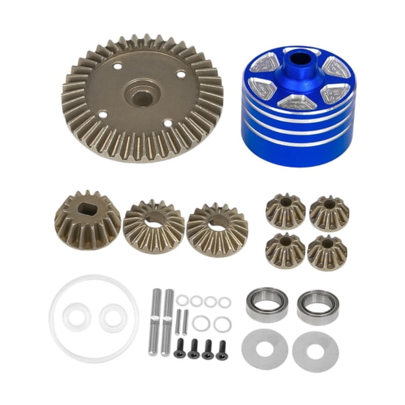 QualitChoice Differential Case Gear Set Alloy DIY Upgrade Accs Parts for 1/10 XV-02 BT-01 blue blue