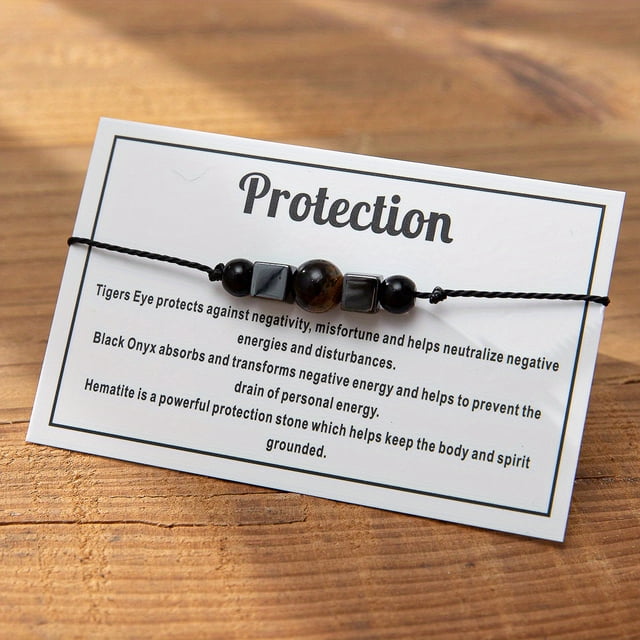 Seven Chakra Stone Bracelet - Yoga Meditation Anxiety Relief Jewelry Gift with Smooth Round Shape Beads