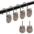 thumbnail image 4 of Uxcell Shower Curtain Hooks for Bathroom Zinc Alloy Animal Shape Curtain Rod Hook Hangers Rustproof Copper Tone 12 Pack, 4 of 4
