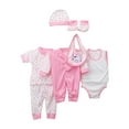 thumbnail image 4 of Ketyyh-chn99 Baby Boy Clothes 0-3 Months Layette Gift Set for Baby Boys Jumpsuit+2 Tops+2 Pants+Hat+Foot Covers+Scarf 8PCS Size for 0-3 Months,Light Pink, 4 of 4
