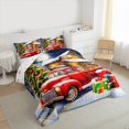 thumbnail image 3 of Homewish Kids Christmas Gifts Full Size Comforter Sets,Western Rustic Farmhouse Bedding Comforter Set,Happy New Year Bedding Sets For Men Women,Luxury Bedroom Decor Reversible,3-Piece, 3 of 8
