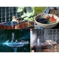 thumbnail image 6 of Solar Fountain, Solar Powered Bird Bath Fountain Pump 1.5W Solar Panel Kit Water Pump, Outdoor Watering Submersible Pump for Pond, Pool, Garden, Fish Tank, 6 of 10