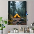 thumbnail image 4 of Qisvanset Framed Canvas Wall Art, 12x16 Inch Vintage Campfire Tent Forest Nature Wall Art, 4 of 5