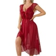 thumbnail image 3 of Asxite Womens Pajamas Solid Lace Camisole Nightgown Elegant Comfortable, 3 of 5