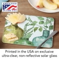 thumbnail image 3 of CounterArt "Greenery" Decorative 3mm Heat Tolerant Tempered Glass Cutting Board 10" by 8", 3 of 8