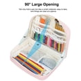 thumbnail image 3 of Bolsa de maquillaje para niñas, gran capacidad, bonita bolsa para lápices, lienzo, oficina, suministros escolares FLhrweasw Nuevo, 3 of 9