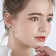 thumbnail image 5 of pgeraug gifts for women temperament color diamond earrings four prongs stud earrings jewelry the earrings b, 5 of 7