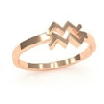 thumbnail image 2 of Aquarius Zodiac Sign Ring In Solid 14k Rose Gold, 2 of 6