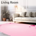 thumbnail image 2 of ODIKA 5'x7' Machine Washable Non-Slip Area Rug, Romantic Patterned Floor Seasonal Decorative Accent High Traffic Rug with Pad, Pink, 631862, 2 of 8