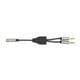 thumbnail image 4 of Adaptador Auxiliar Manhattan 3.5 mm 2 a 1 con 2 Plugs Macho a 1 Hembra, 4 of 6