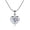 White, variant on 925 Sterling Silver Necklace Eternal Heart Necklace Bestie Rose Heart Pendant Clavicle Chain Choker