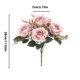 thumbnail image 2 of Ramo de rosas artificiales | Rosa de franela para decoración del hogar, bodas y fiestas | Rosa realista de 71 cm, 2 of 4