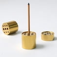 thumbnail image 4 of Troglfold Delicate Incense Decors 4pcs Copper Round Incense Holders - Golden,0.79"X0.79"X0.79", 4 of 11
