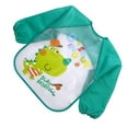 thumbnail image 4 of TureClos Lovely Baby Bibs Infant Long Sleeve Waterproof Baby Feeding Smock Children Plastic Coverall Bib Toddler Scarf, 4 of 4