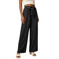 thumbnail image 7 of Wiyuqeen High Waist Paper Bag Pants Womens Tie Wide Leg Pant Lightweight Summer Linen Trousers with Pocket for Beach Travel Vacation Outfits, 7 of 7