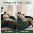 thumbnail image 3 of 80.3'' Plush Comfy Cloud Couch in Velvet Fabric, Boneless Couch Loveseat for Small Spaces, Green, 3 of 11
