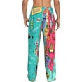 thumbnail image 3 of Balery Men'S Cartoon Map Of Europe Pants,Sleepwear Pants,Pajama Pants,Pj Bottoms Drawstring And Pockets-Medium, 3 of 9
