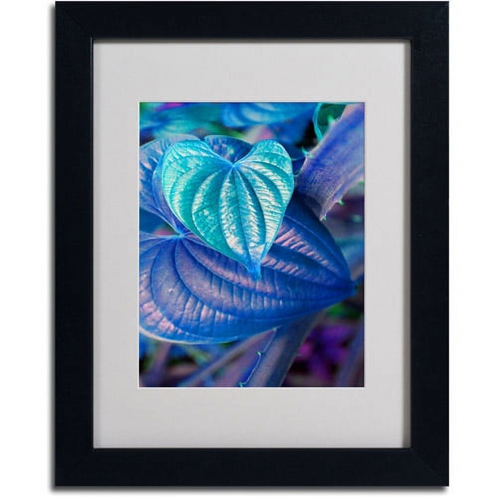 Trademark Fine Art "Neon Hearts" Matted Framed Art by Patty Tuggle, Black Frame