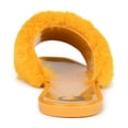 thumbnail image 3 of Journee Womens Dusk Faux Fur Jelly Slide, 3 of 9