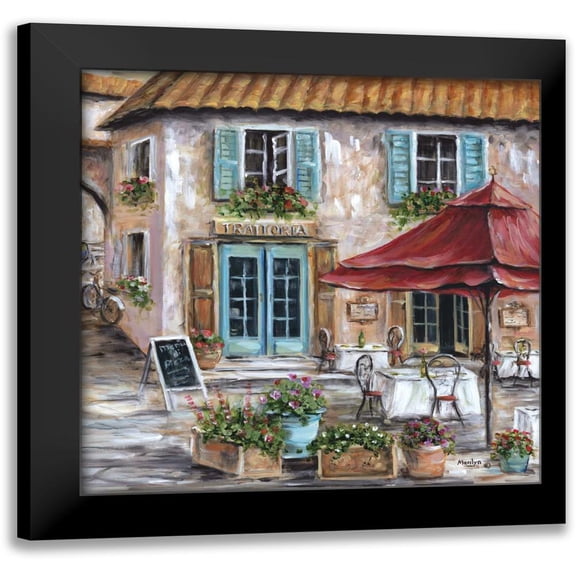 Dunlap, Marilyn 12x12 Black Modern Framed Museum Art Print Titled - Pizzeria Trattoria