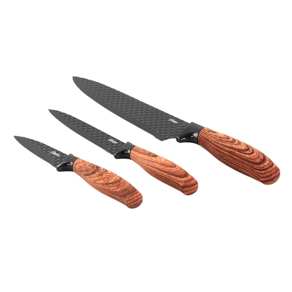 Oster 3 Piece Black Stainless Steel Cutlery Set