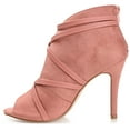 thumbnail image 3 of Journee Womens Samara Back Heel Zip Peep Toe Stiletto Booties, Widths Available, 3 of 10