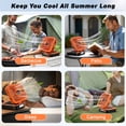 thumbnail image 5 of Solar Camping Fan with LED Light, 4000mAh Rechargeable Tent Fan, 4 Speeds, 90° Oscillation, Portable Outdoor Fan for Camping, Travel and Emergency Use, 5 of 7