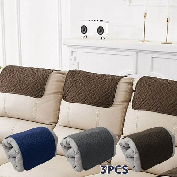 3 Pzas Protector de Reposacabezas de Reclinable Funda de Reposacabezas de Poliéster para Silla Reclinable Fundas de Reposacabezas de Sofá Resistentes Al Desgaste Protector Decorativo de Reposacabezas