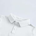 thumbnail image 5 of Eltusu Boys Polo Shirts, Button Down Pullover Short Sleeve Solid Color Collar Shirts White Size 12-13 T, 5 of 7