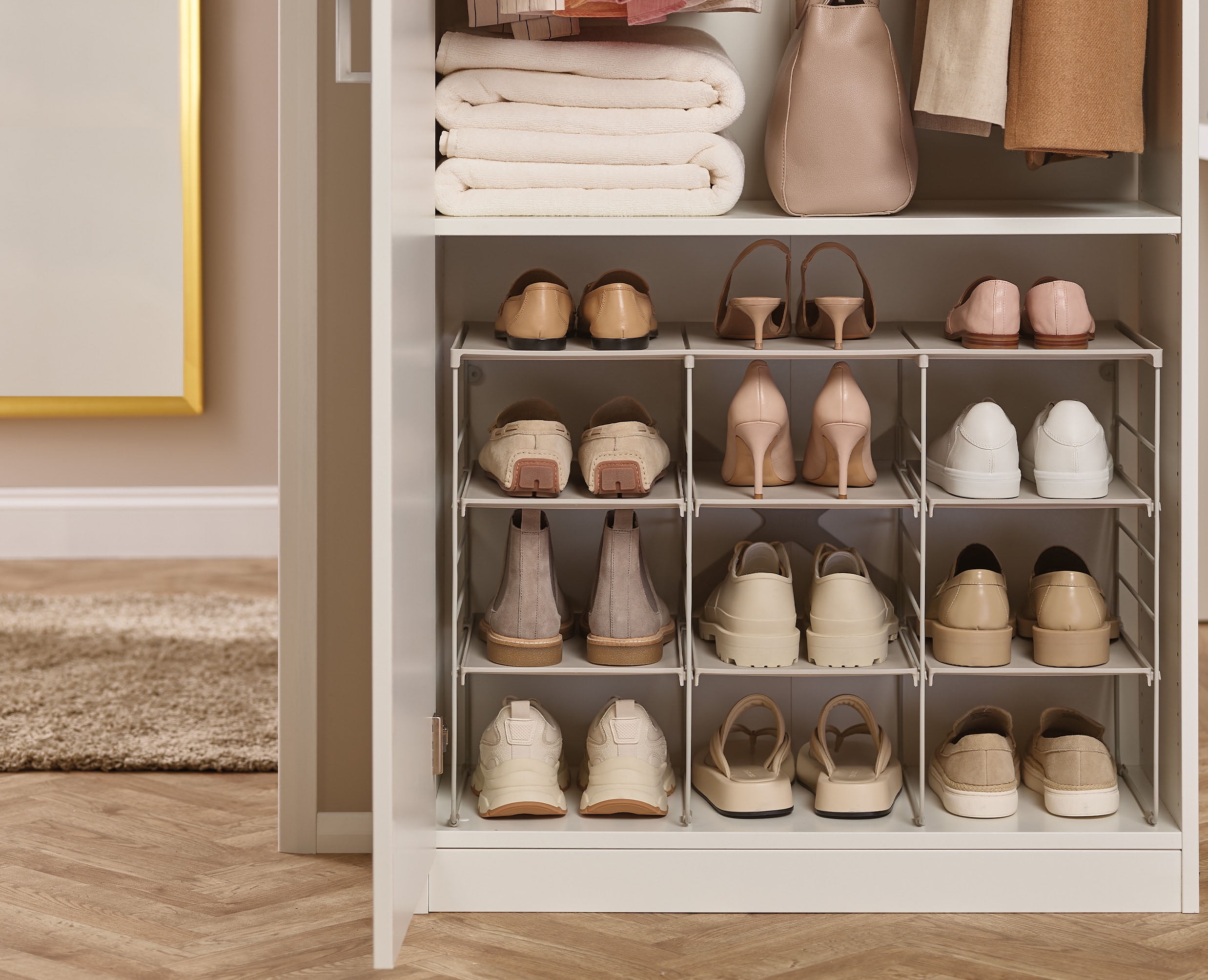 Joseph Joseph Level Adjustable Shoe Rack - Stores 12 Pairs