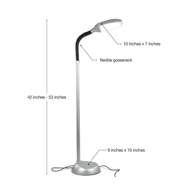 Gooseneck LED Floor Lamp With Remote Control & Flexible Neck