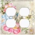 thumbnail image 3 of Metal Light Switch Plate Cover Antique Floral Nature Postcard Damask Tile FLW089, 3 of 13