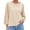 Beige, variant on Crew Neckline Women Solid Color 3/4 Sleeve Casual Shirt Tops
