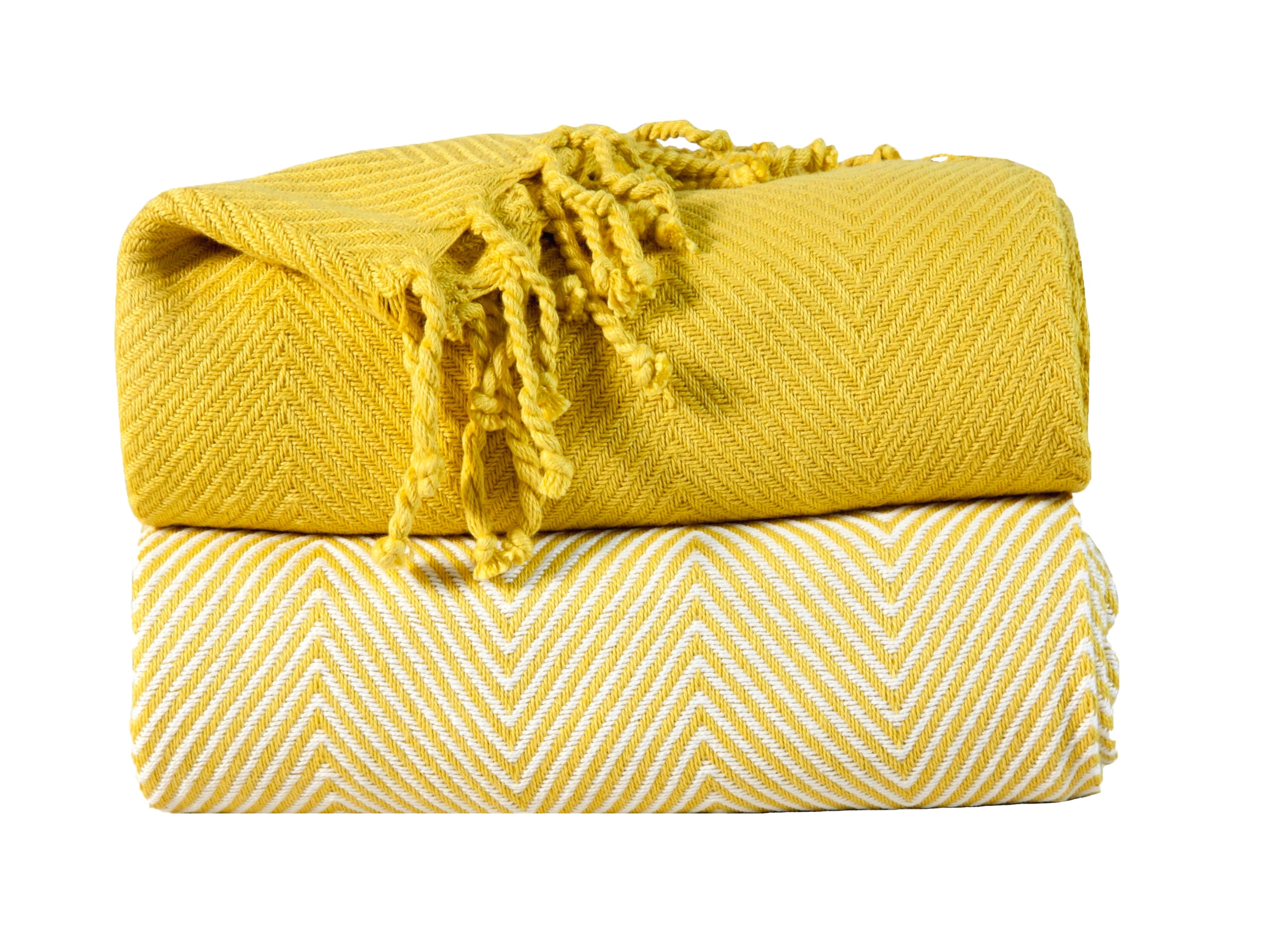 Soft 100percent Cotton Hand Twisted Throw 50x60 (Set of 2)