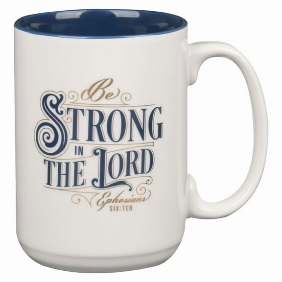 Mug Blue Strong in the Lord Eph. 6:10, (Hardcover)