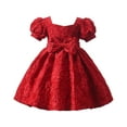 thumbnail image 2 of YWDJ Girls Casual Dresses Cute Soft Childrens Dress Sequined Mesh Girls Dress Birthday Party Princess Girls Dress Red 2Y, 2 of 4