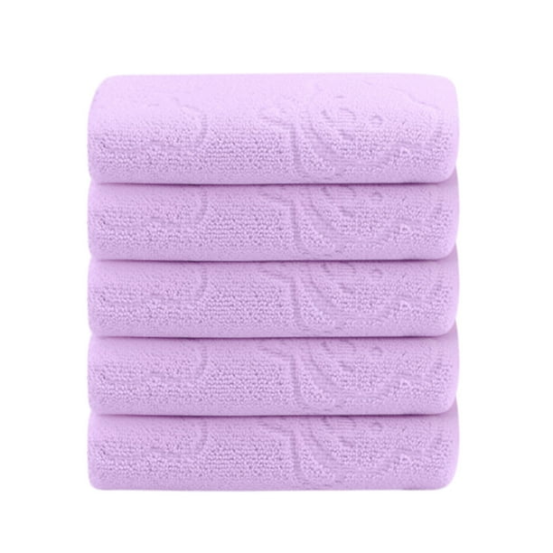 Yhmxh Toallas de mano de algodón, toallas faciales lisas con relieve de oso de cinco colores, toallas de baño suaves y absorbentes para la limpieza.