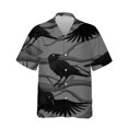 thumbnail image 3 of Venta caliente de verano, nuevas camisetas con estampado 3D, estampado de cuervos, solapa, manga corta, moda de terror, camisetas casuales para hombres, traje, camisetas de un solo pecho, 3 of 5