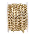 thumbnail image 3 of 10 Yards/Roll Rhinestones Chain DIY Crafts Clothes Sewing Decoration Accessory EmbellishmentsWhite Rhinestones Gold Bottom SS12‑3mm, 3 of 14
