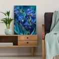 thumbnail image 5 of Blue Iris Oil Painting Canvas Print, Wall Art for Living Room Bedroom Dining Room Office Hotel Bathroom Home Decor, 5 of 8