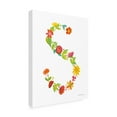 thumbnail image 2 of Trademark Fine Art 'Floral Alphabet Letter XIX' Canvas Art by Farida Zaman, 2 of 4