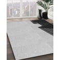 thumbnail image 2 of Ahgly Company Indoor Round Patterned Platinum Gray Novelty Area Rugs, 4' Round, 2 of 6