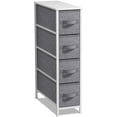 thumbnail image 1 of Armario estrecho Storage Tower Sorbus con 4 cajones, blanco/gris, 1 of 6