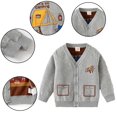 thumbnail image 4 of Beautyzll Chandail en Tricot Torsadé pour Garçons 3-8 Ans, 100 % Coton, Col Rond, Dessin Animé, 4 of 9