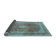 thumbnail image 2 of Ahgly Company Indoor Square Medallion Light Blue Traditional Area Rugs, 3' Square, 2 of 4